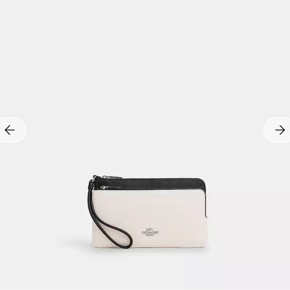 Coach Black and Chalk Zip Wallet
